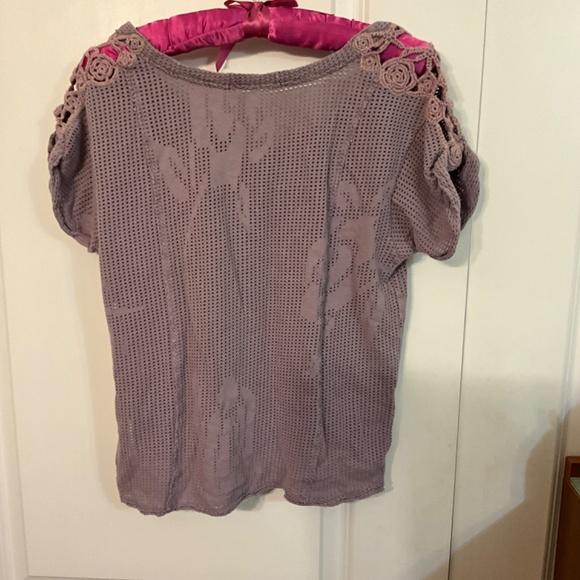 Free People purple openwork top size  xs - Picture 5 of 5